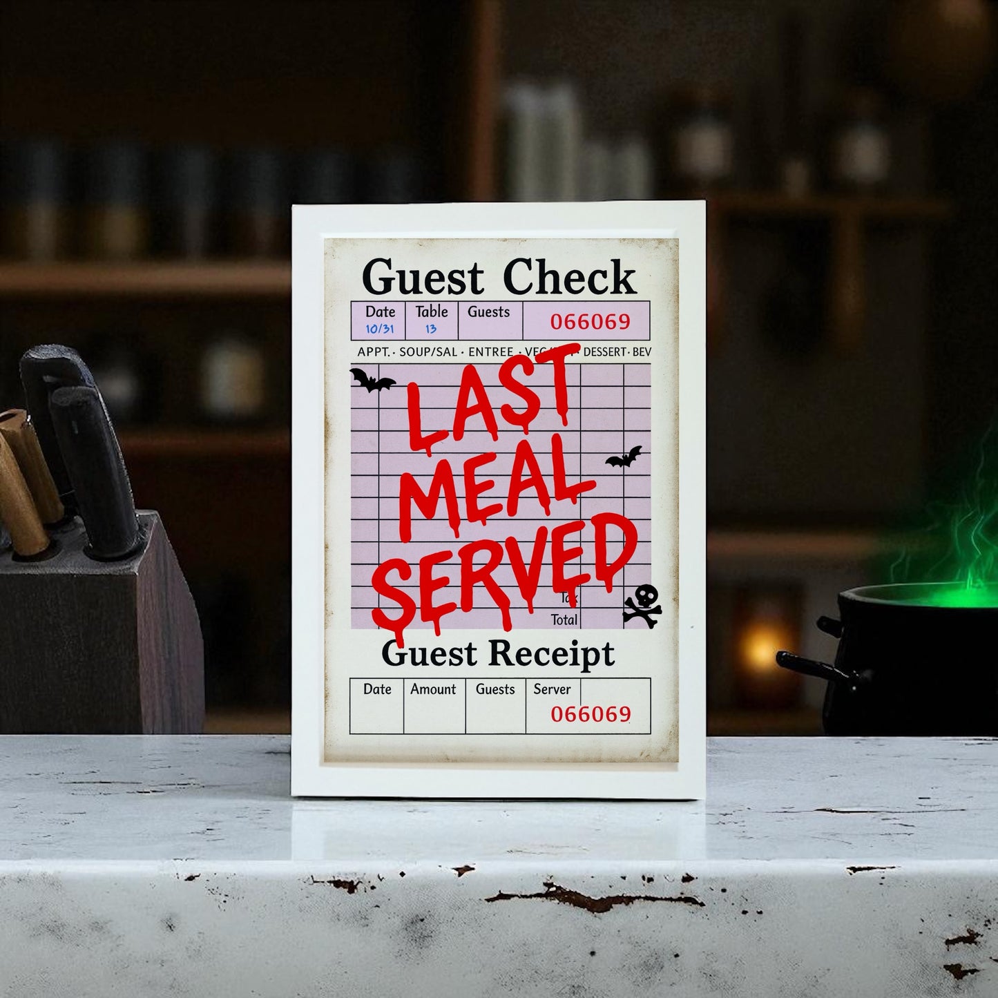 10 x 8 guest check wood sign
