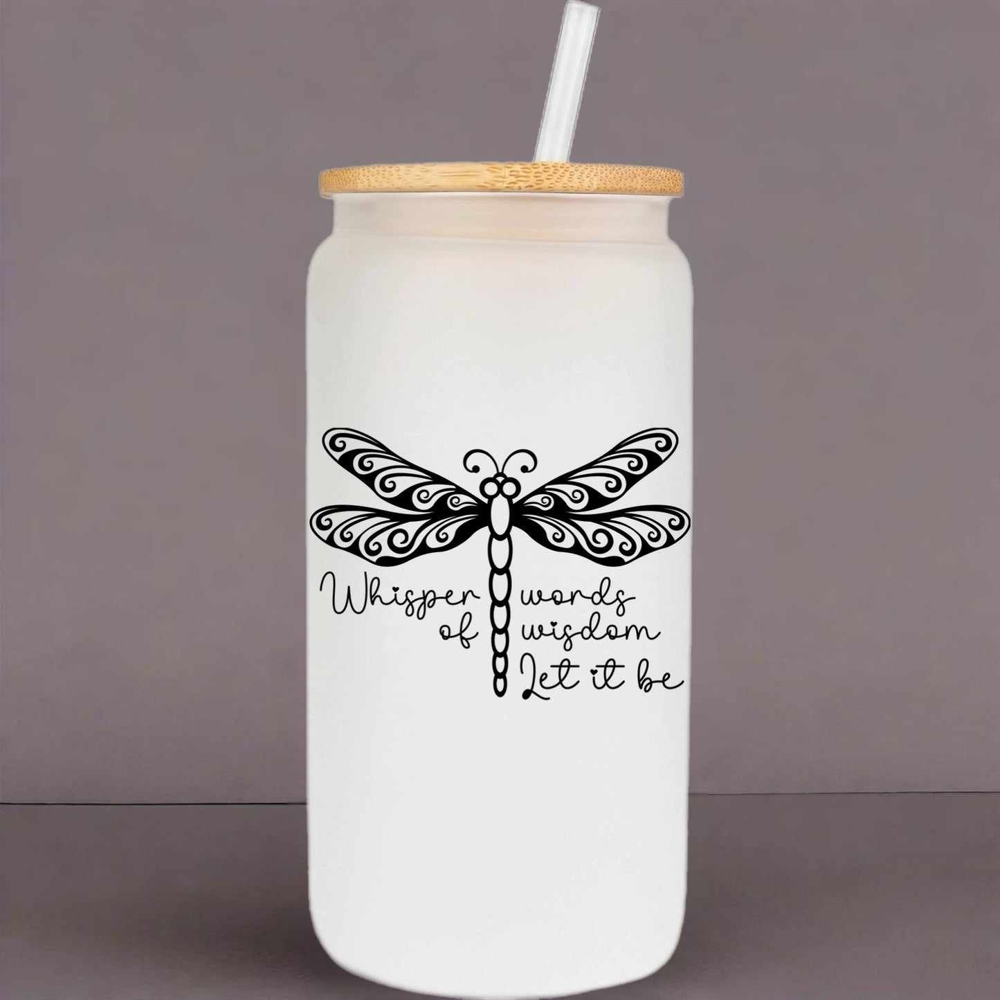 Whisper words of wisdom 16oz glass