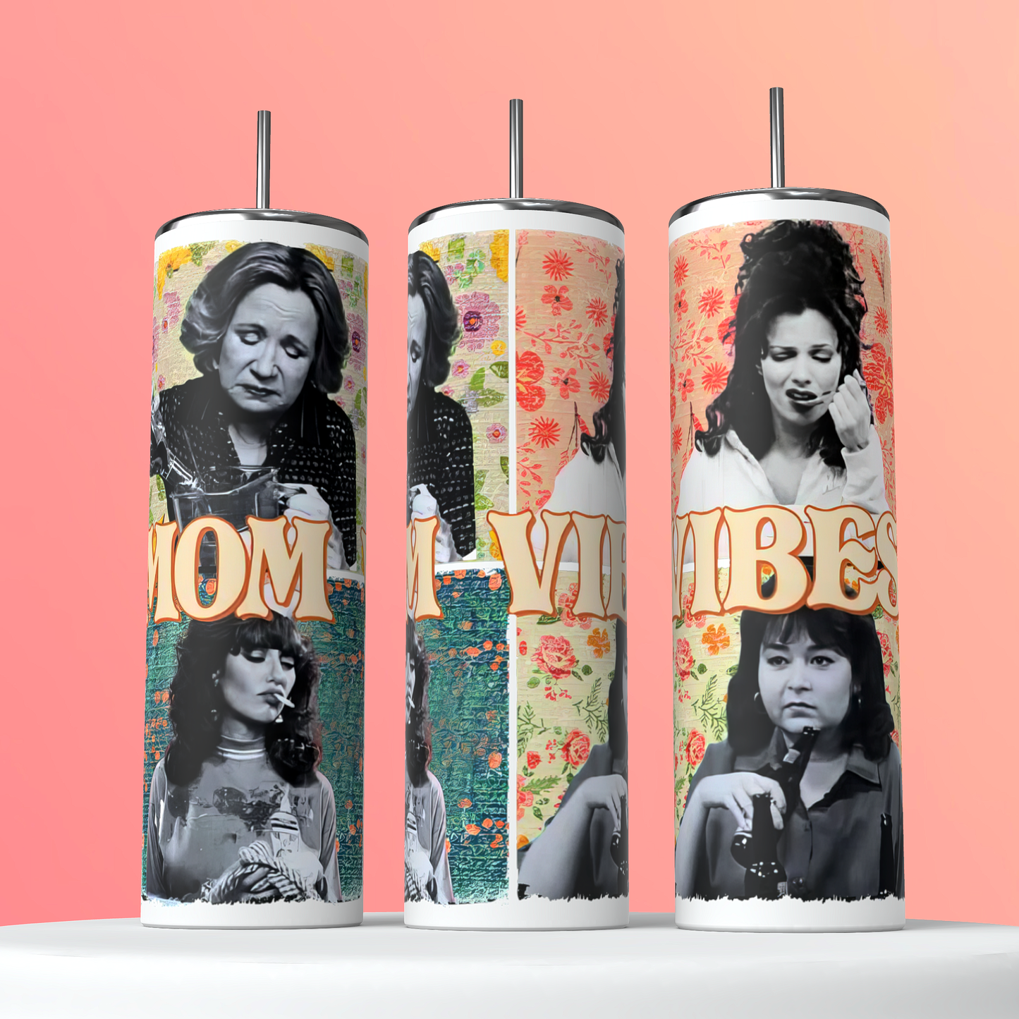 Mom vibe 20oz custom stainless skinny tumbler