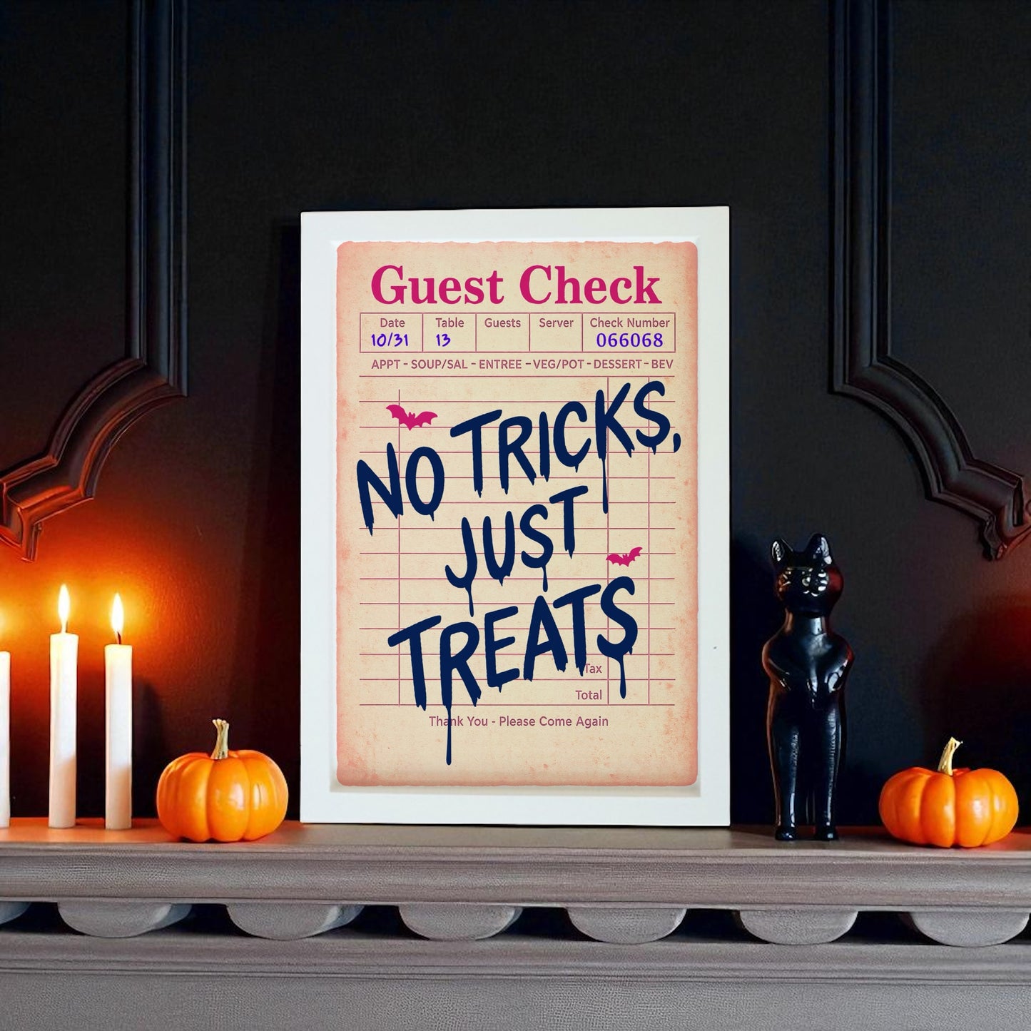 10 x 8 guest check wood sign