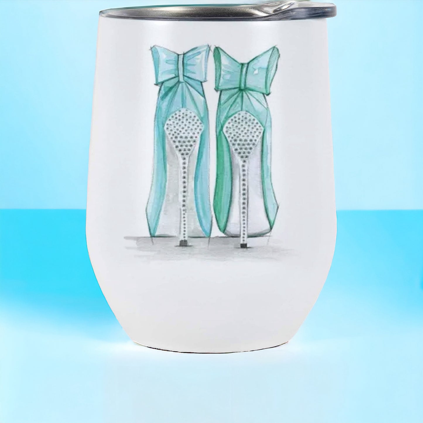 High heels stainless insulated wine tumbler with lid