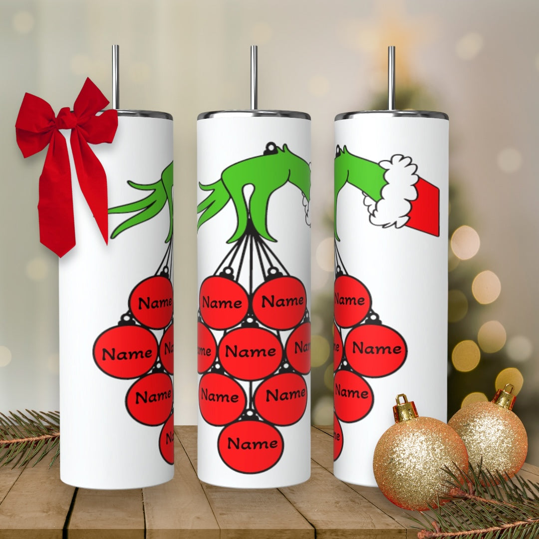 Personalized Grinch tumbler - up to 9