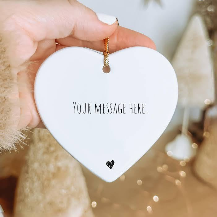 Ceramic heart ornament