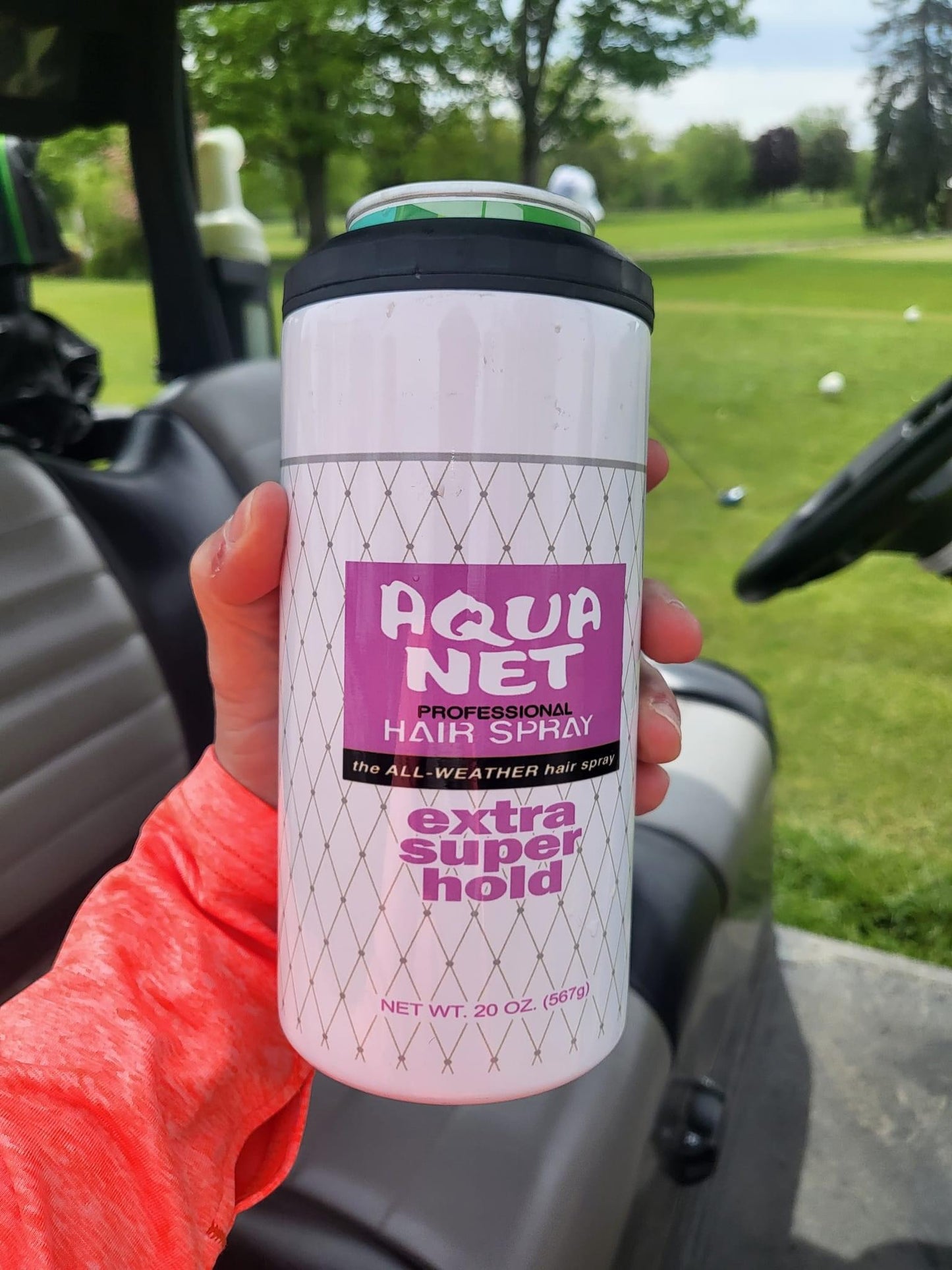 Aqua net.. hair to the sky / 4 in 1 double insulated koozie!