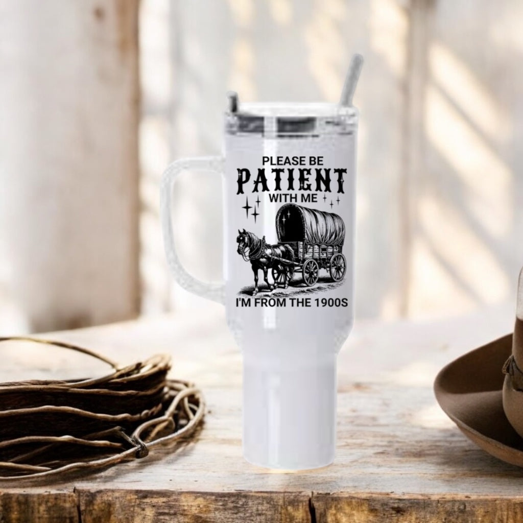 40oz 1900’s stainless steel tumbler