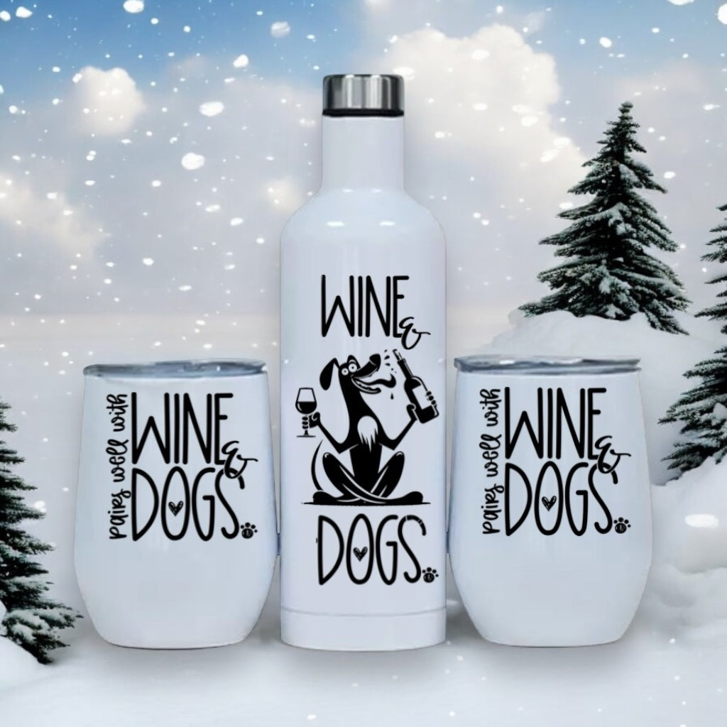 Wine and dogs gift set