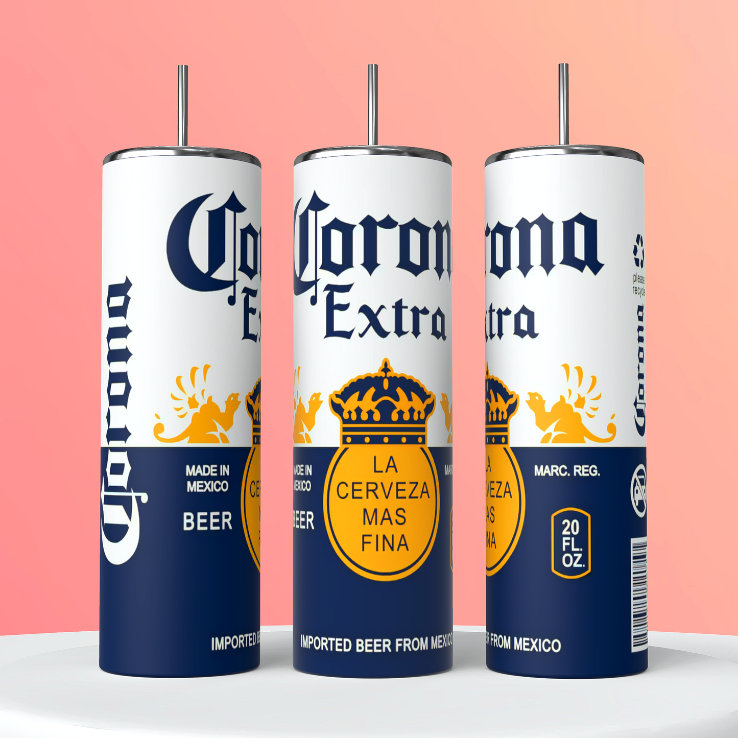 Corona 20oz tumbler.