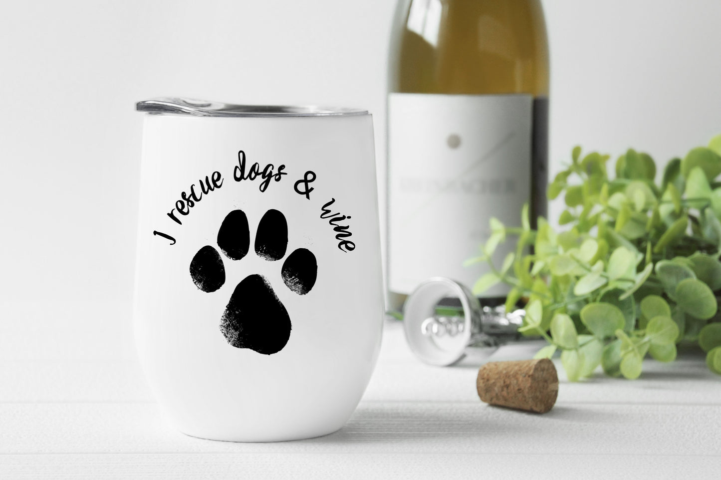 Custom stainless insulated wine tumbler with lid