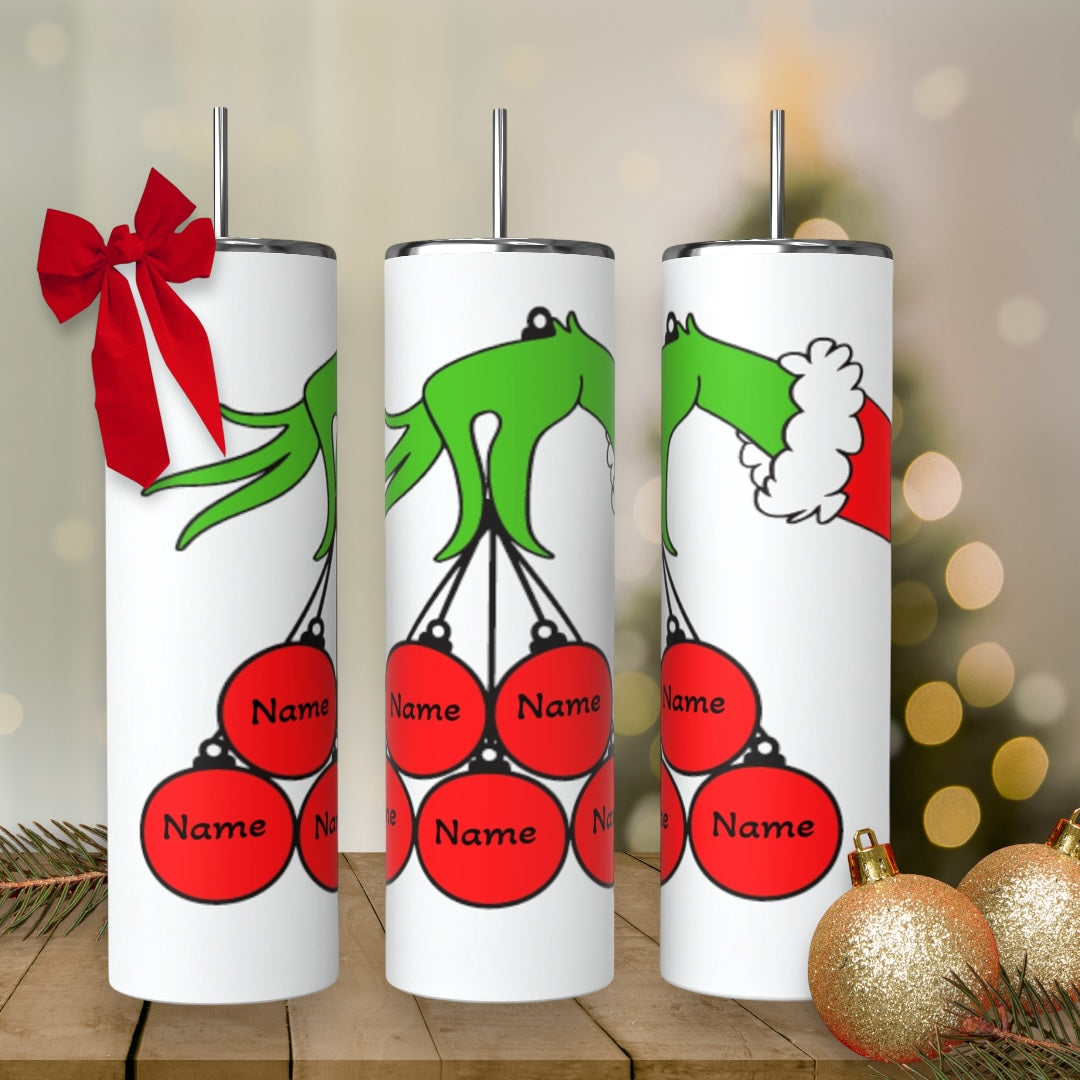 Personalized Grinch tumbler - up to 9