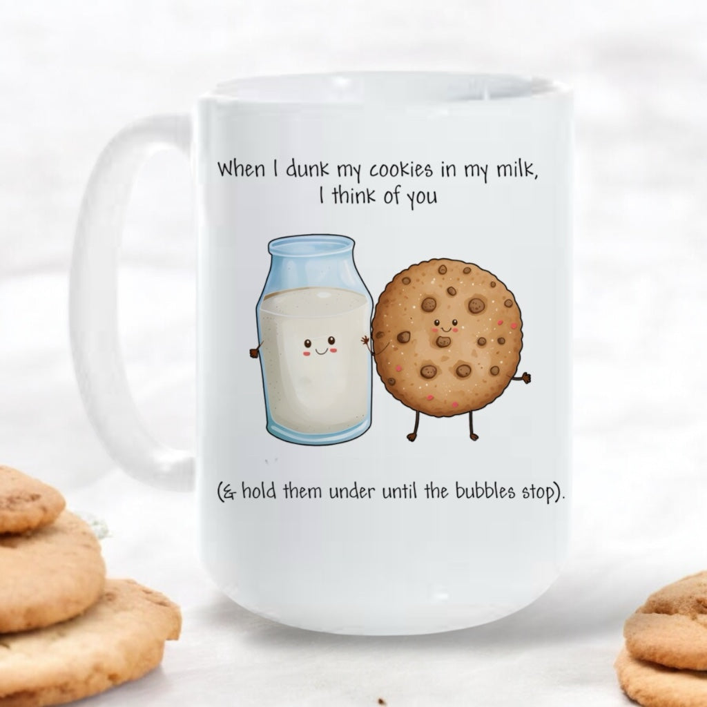 Milk and cookies 15oz ceramic mug