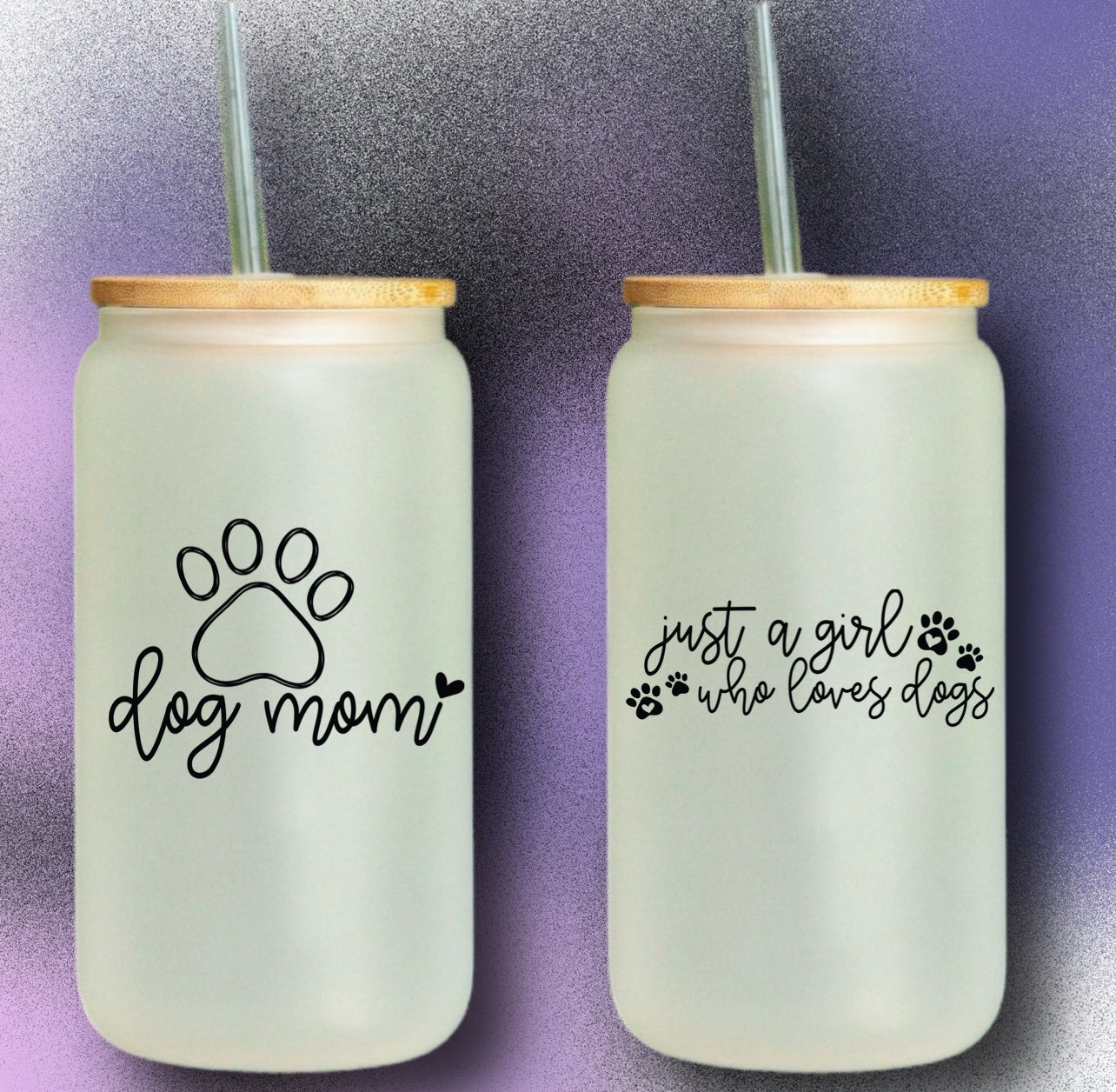 Dog mom16oz glass