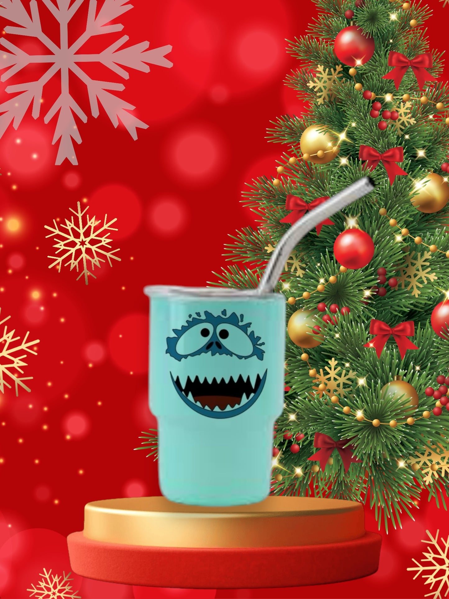 3oz grinch or Yeti pup cup or shot glass