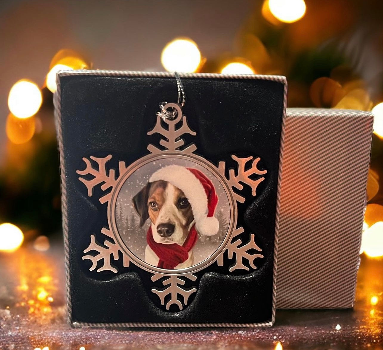 Custom pewter snowflake ornament