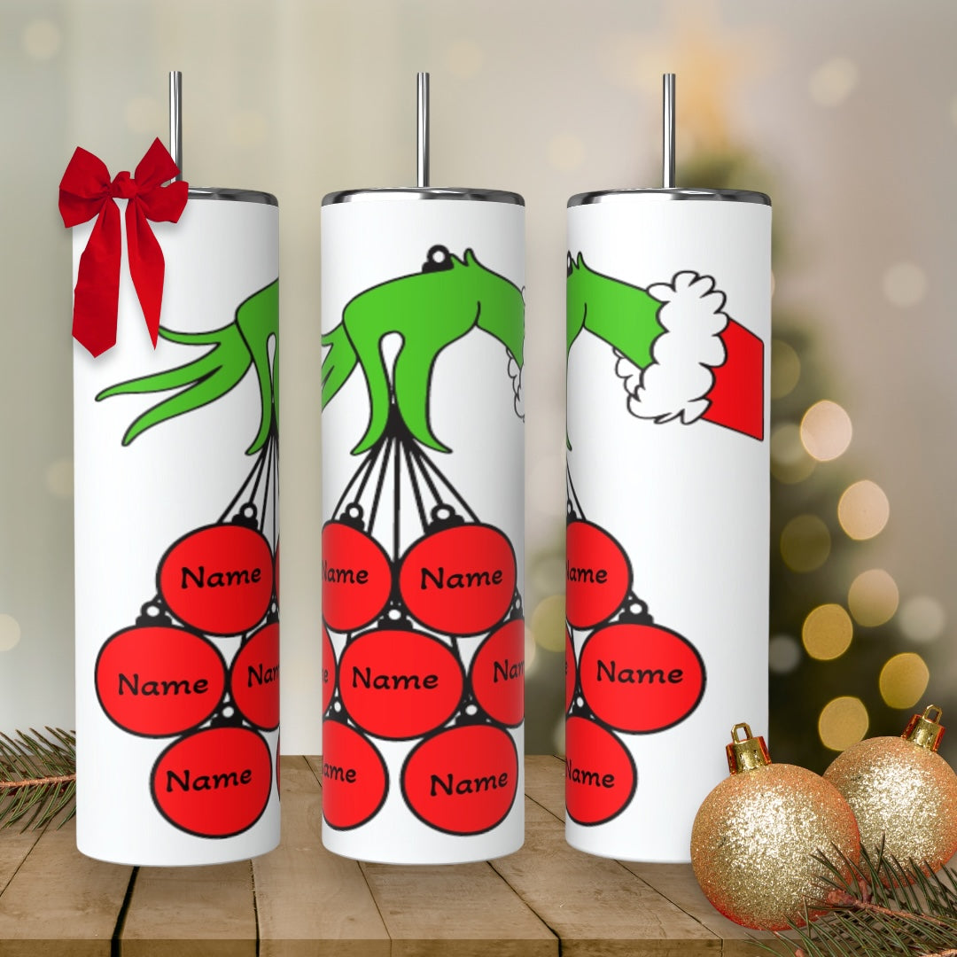 Personalized Grinch tumbler - up to 9