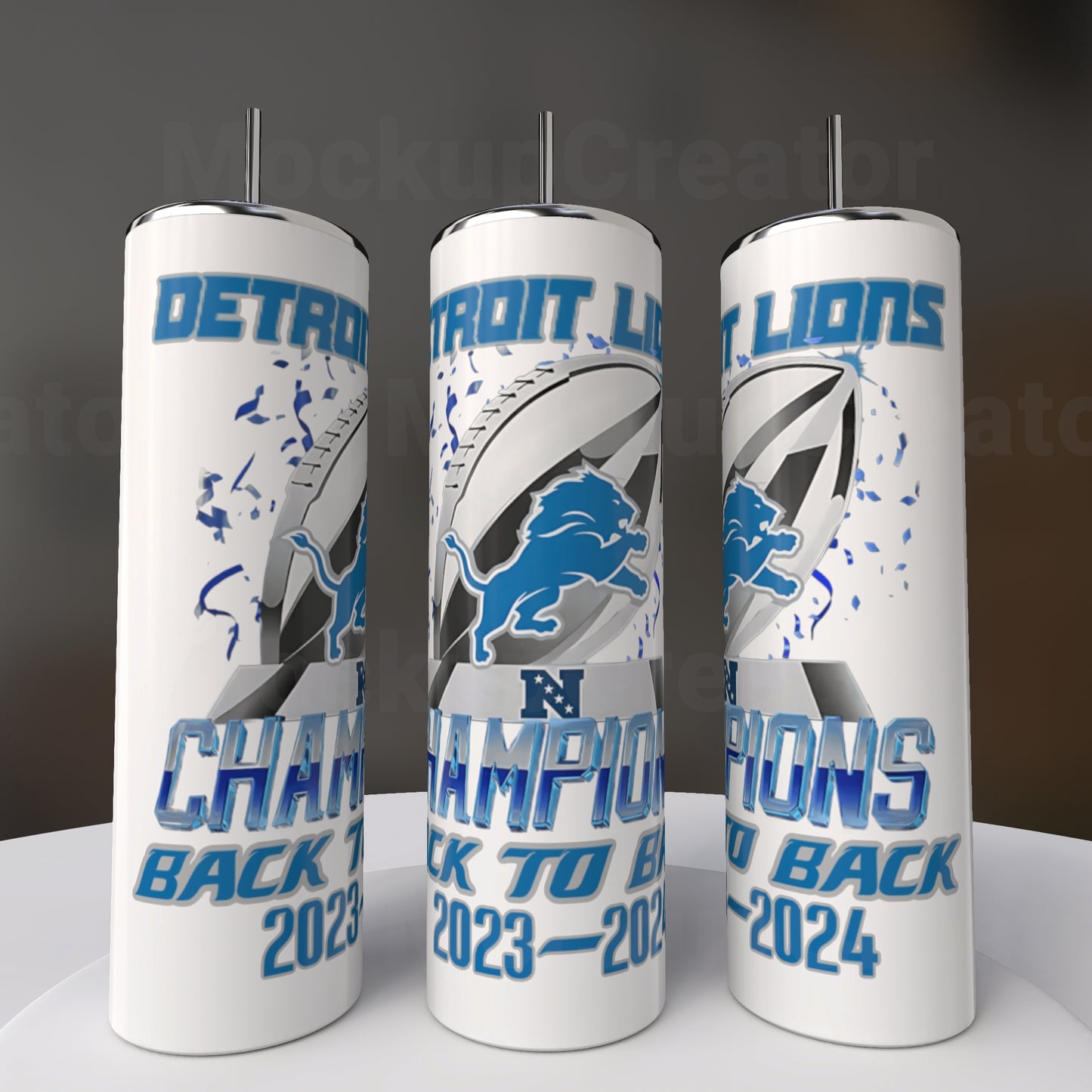 20oz Detroit lions back to back NFC tumbler