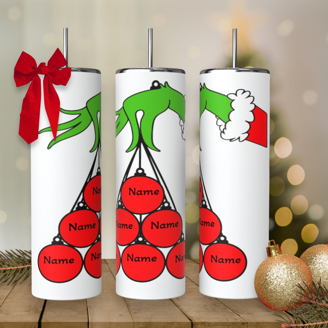 Personalized Grinch tumbler - up to 9