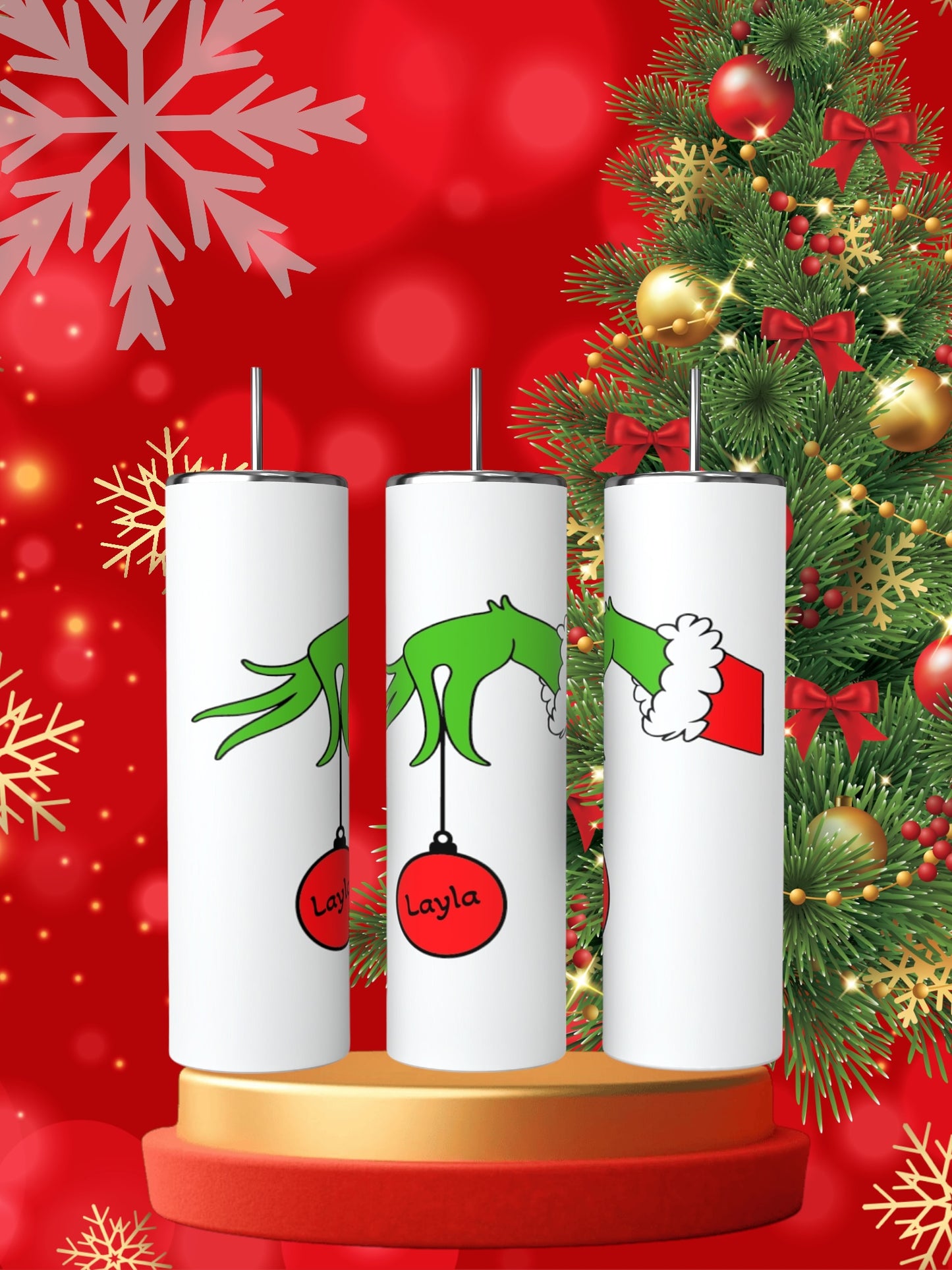 Personalized Grinch tumbler - up to 9