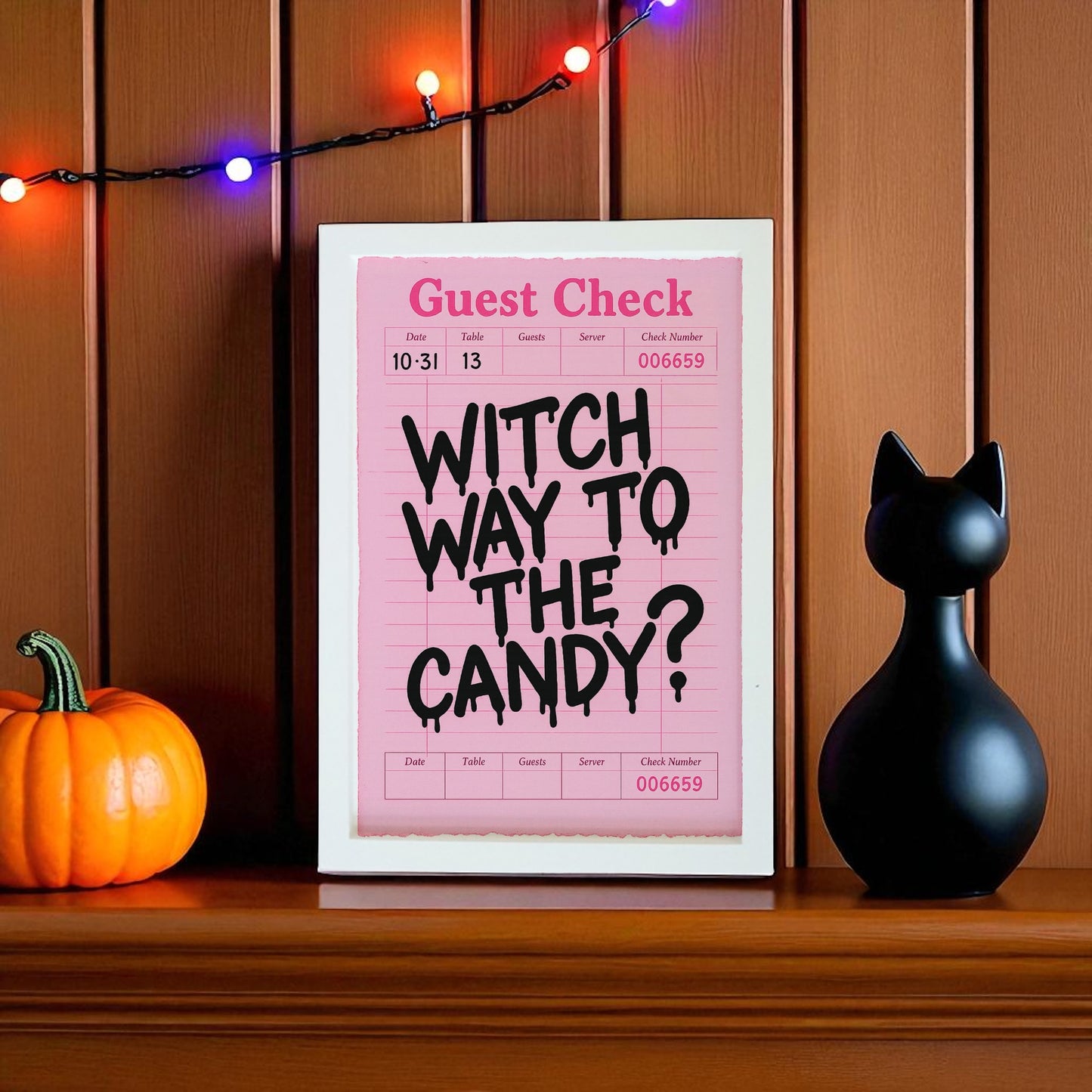 10 x 8 guest check wood sign