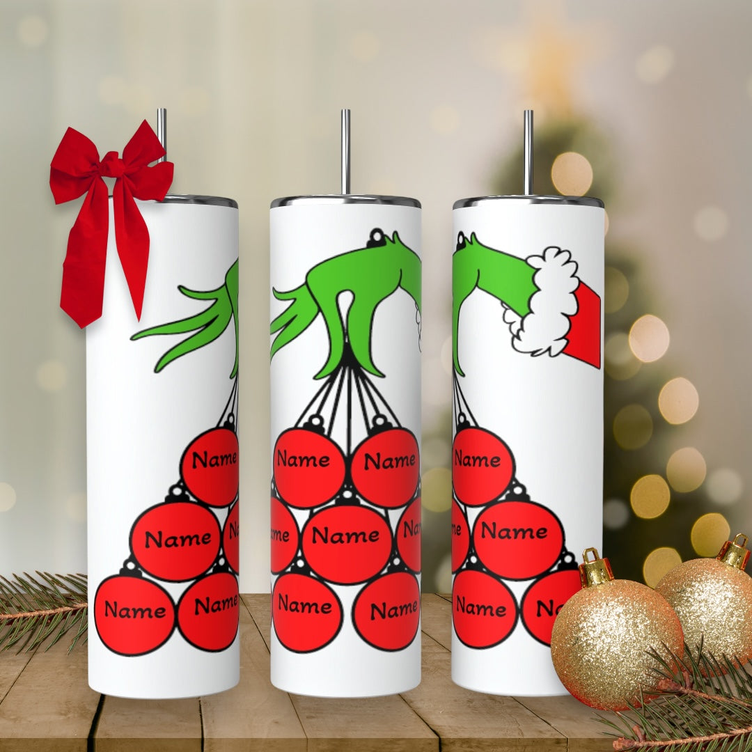 Personalized Grinch tumbler - up to 9