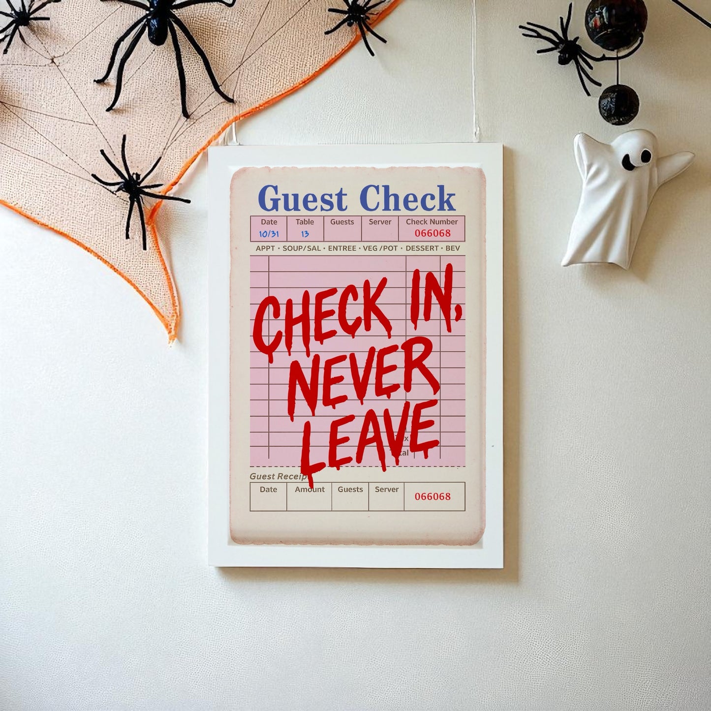 10 x 8 guest check wood sign