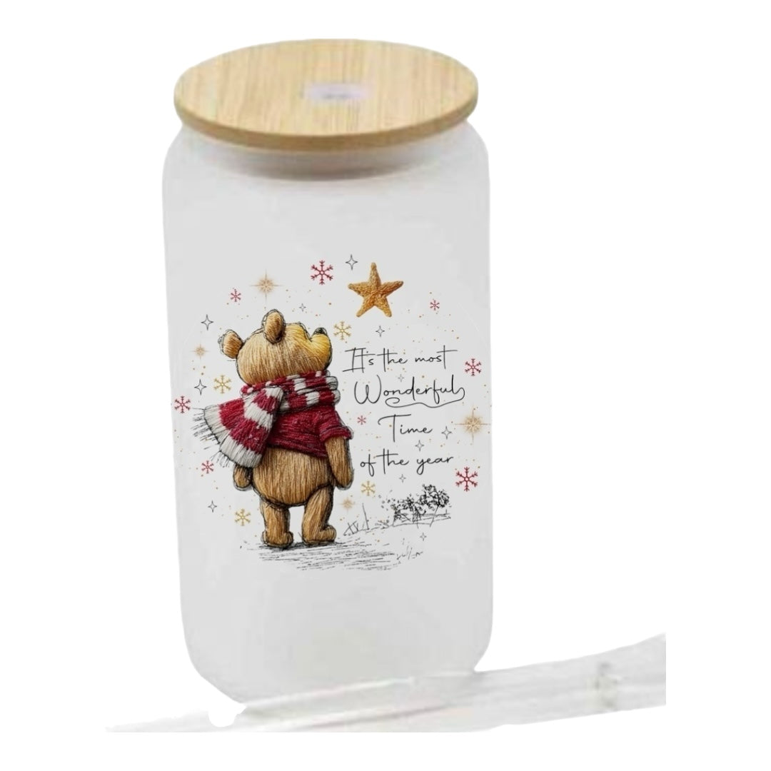 Your choice Pooh bear 16oz glass