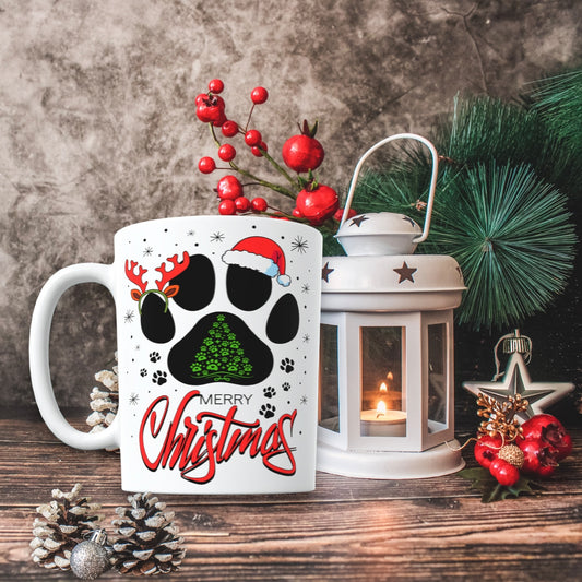 Paw Christmas mug