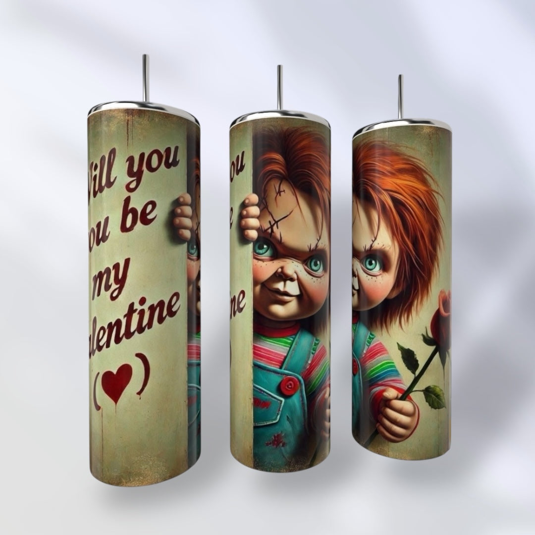 20oz horror valentine tumbler