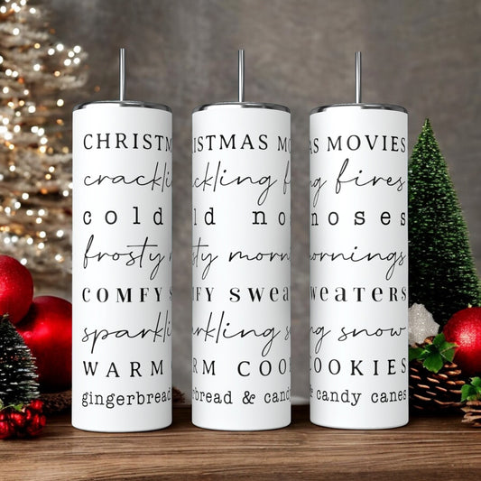 Christmas list tumbler