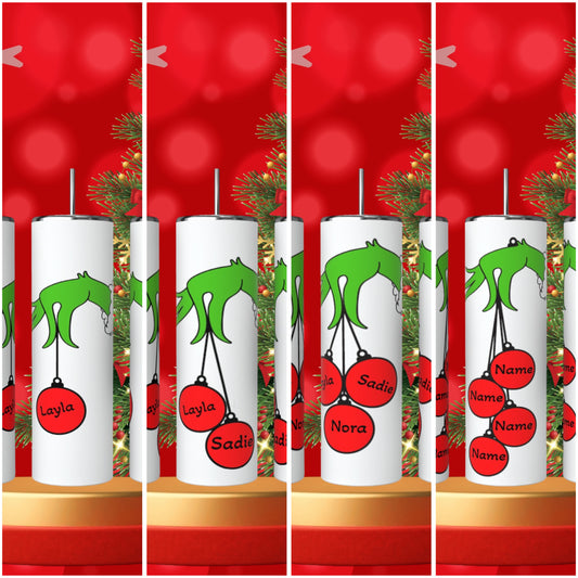 Personalized Grinch tumbler - up to 9