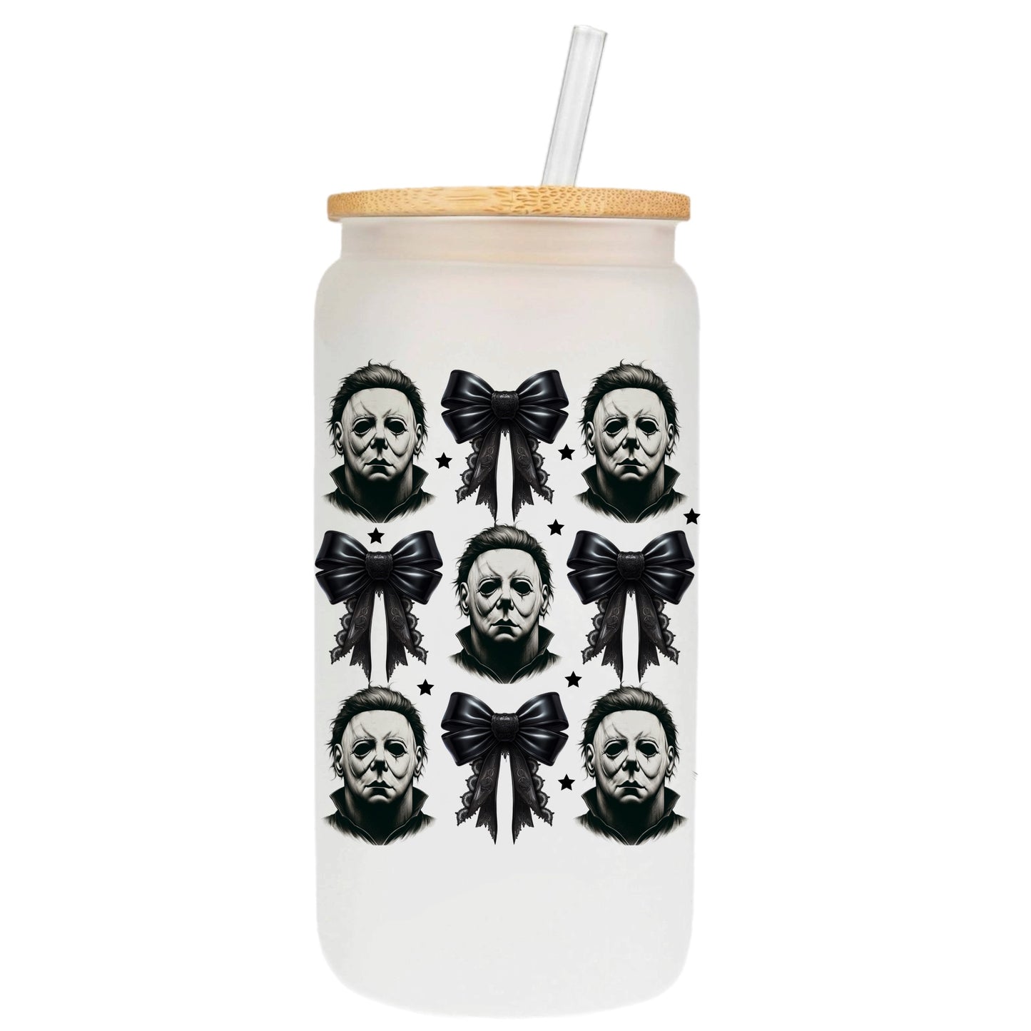 16oz glass Halloween characters