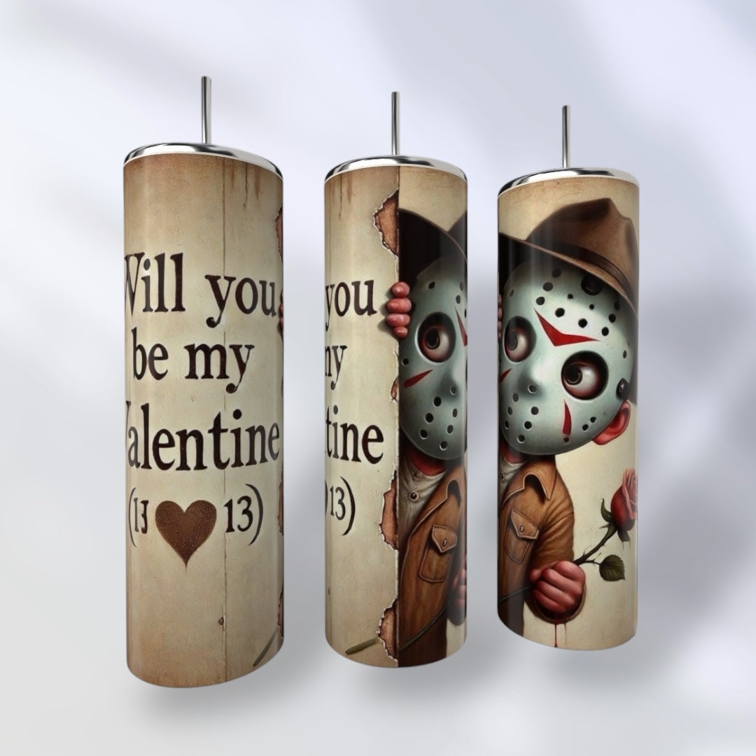 20oz horror valentine tumbler