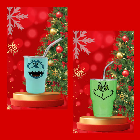 3oz grinch or Yeti  pup cup or shot glass