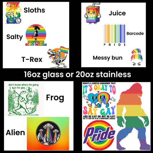 Pride collection- you pick your cup style!!
