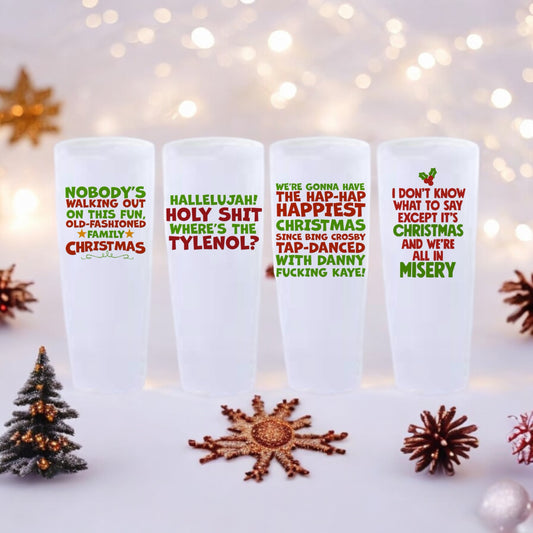 3oz Christmas Lampoons shot glass set of 4