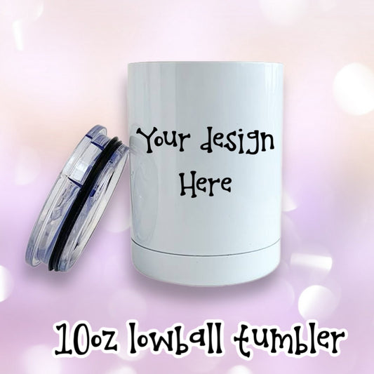 10oz Custom stainless insulated tumbler with lid