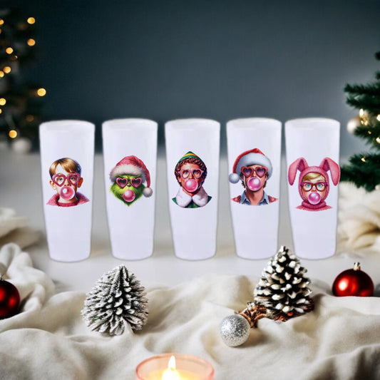 3oz chrisymas faves shot glass set of 5