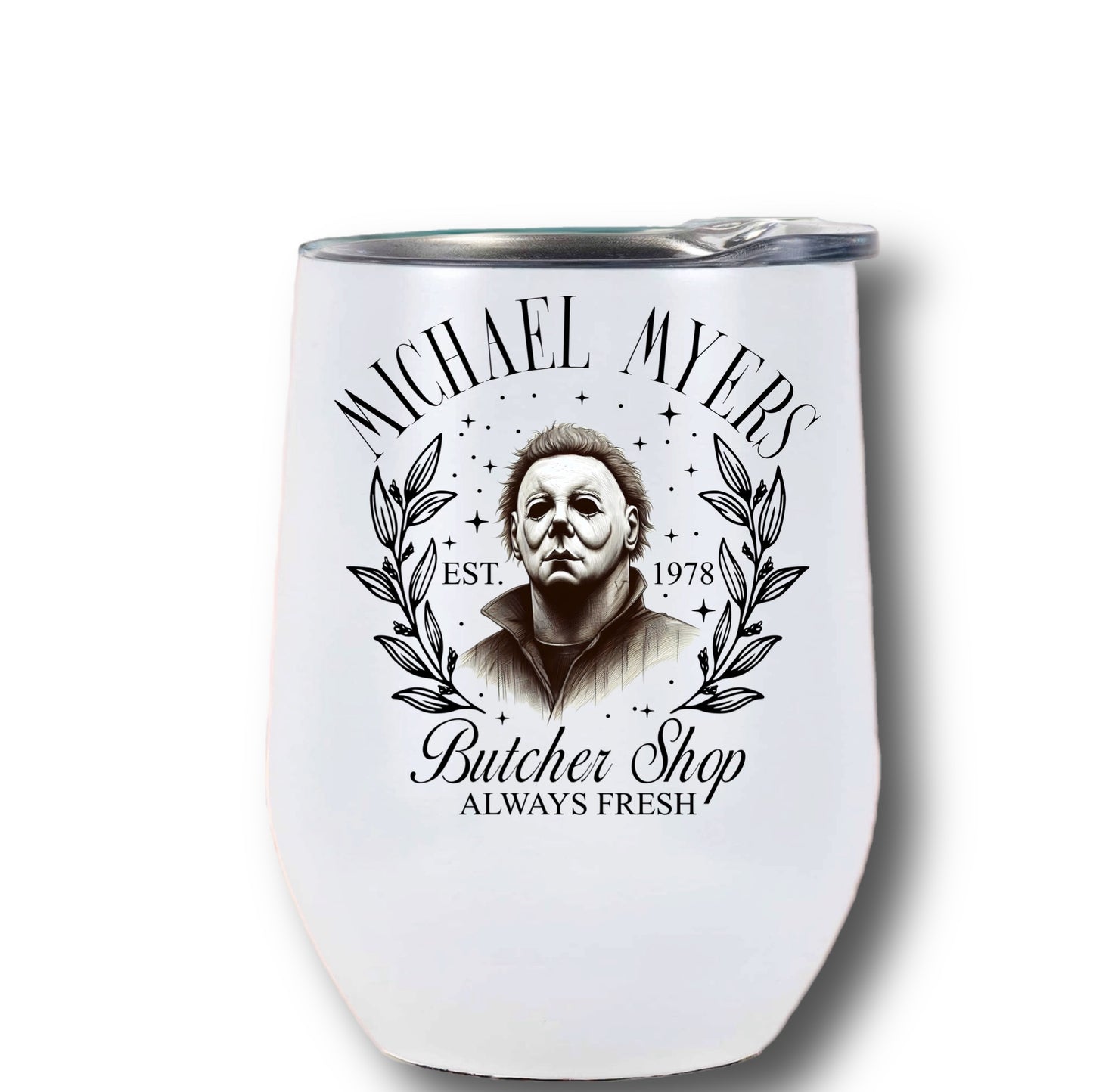 Wine tumbler Halloween characters quotes