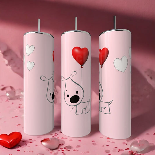 Valentine pup 20oz tumbler