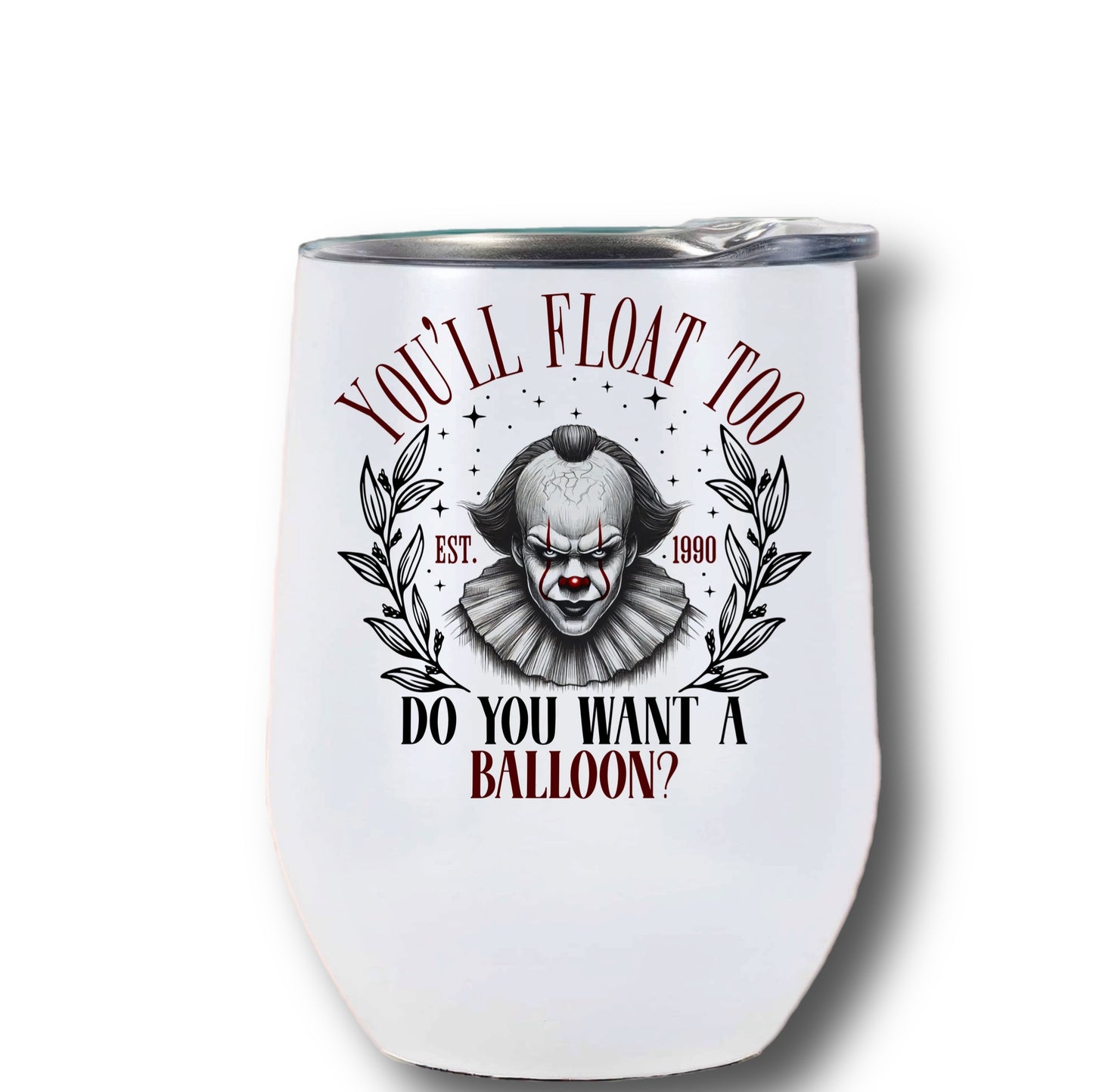 Wine tumbler Halloween characters quotes