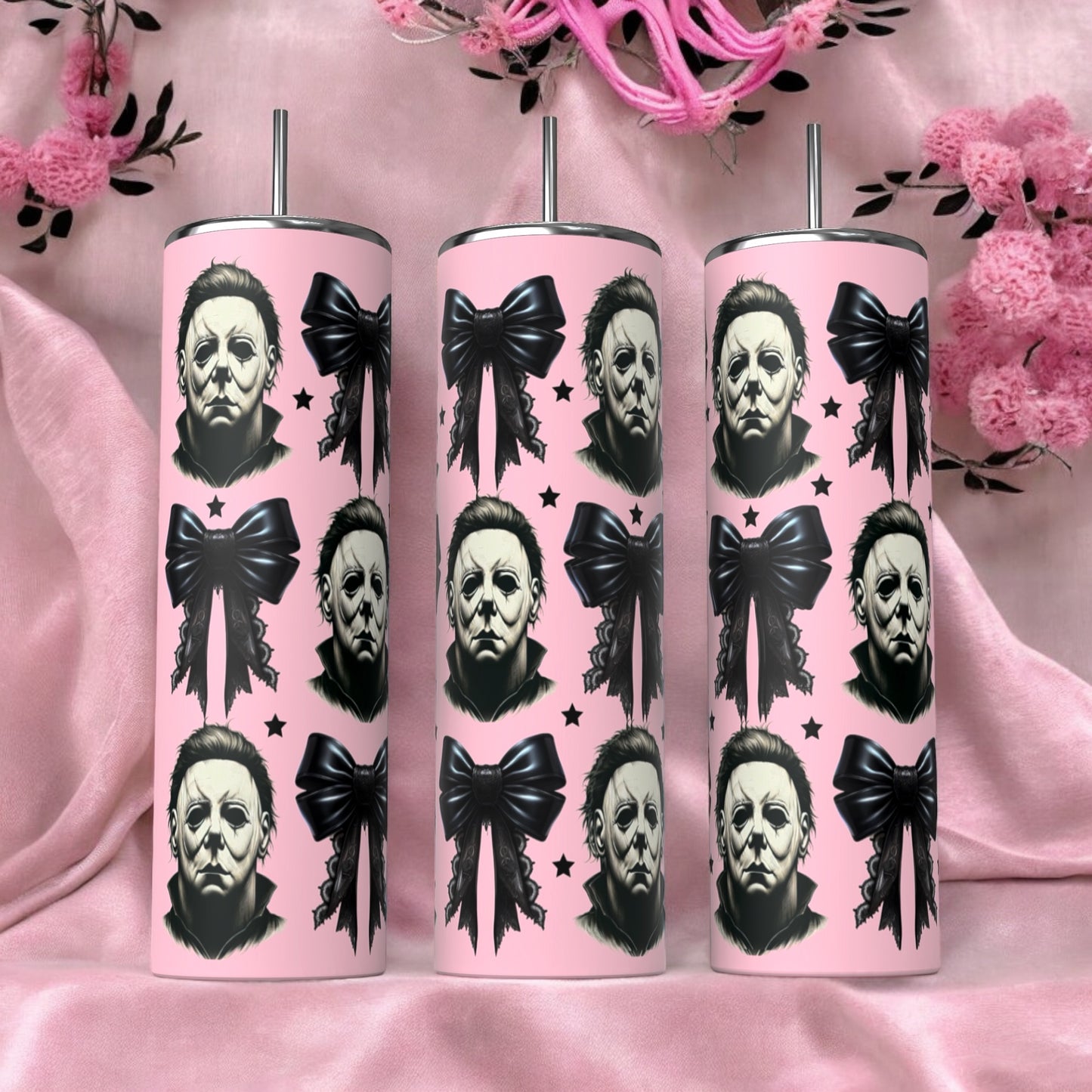 20oz  Halloween characters in pink