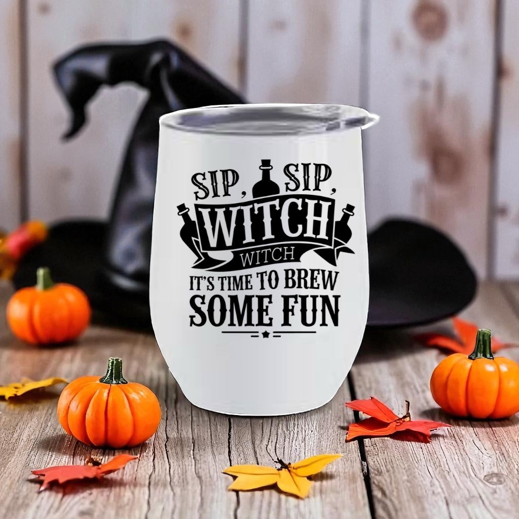 Halloween wine tumbler