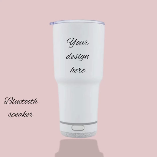 Any design- Wireless speaker 30oz stainless steel tumbler